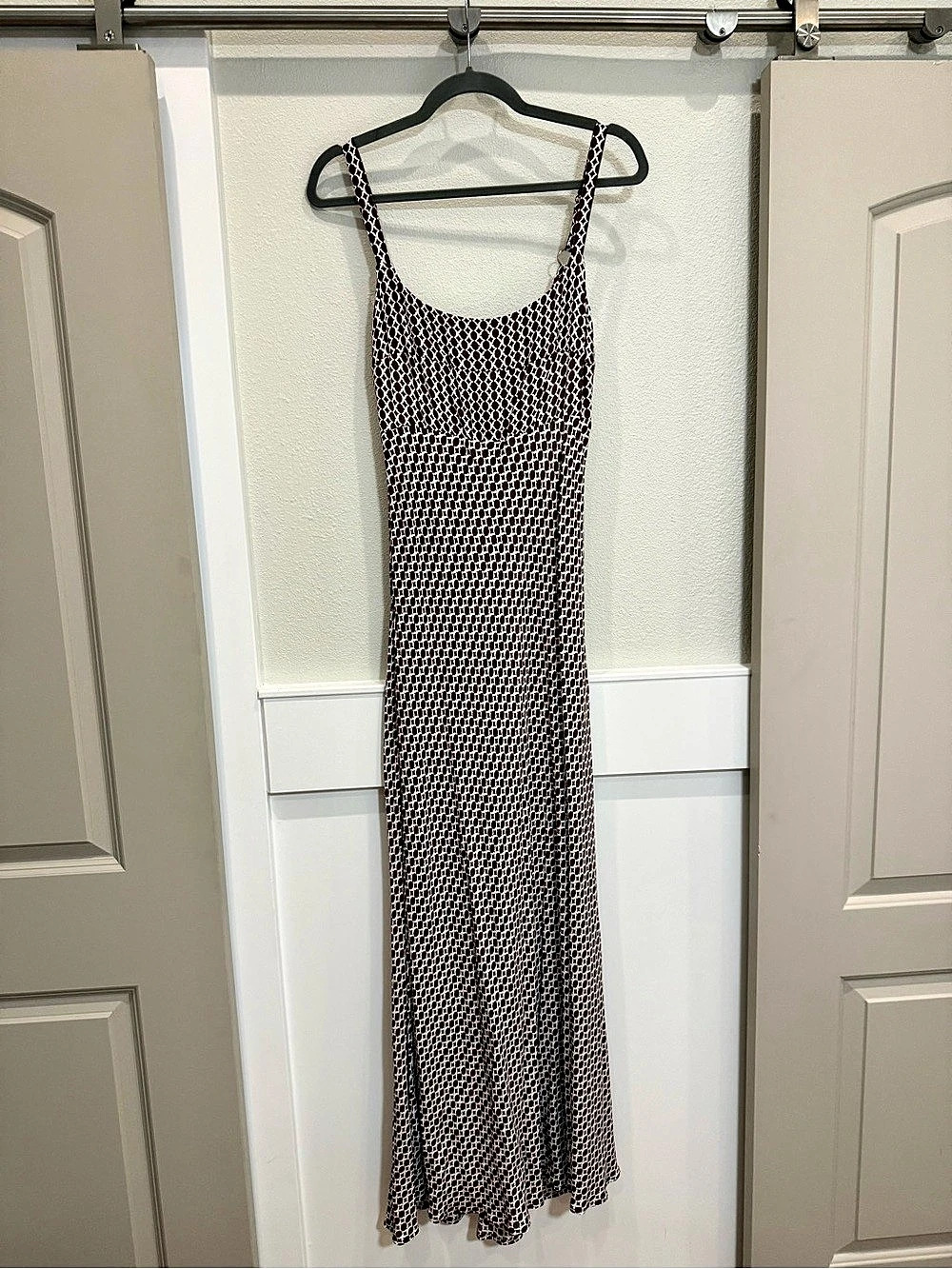 Dissh Geometric Maxi Dress in Brown & White US 6 Like New